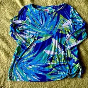 Tropical Blue and Green Women's Top